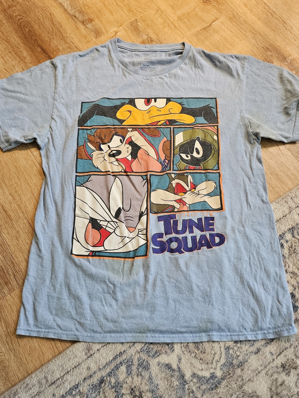 Light Blue Tune Squad Graphic Tee – Men’s Short Sleeve Shirt